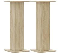 vidaXL Plant Stands 2 pcs Sonoma Oak 30x30x80 cm Engineered Wood | The hollow design lets you fill it with sand, Made from strong engineered wood,