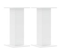 vidaXL Plant Stands 2 pcs White 30x30x60 cm Engineered Wood | Holds up to heavy weights, Stylish hollow design that fits in with your decor,