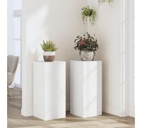 vidaXL Plant Stands 2 pcs White 30x30x70 cm Engineered wood