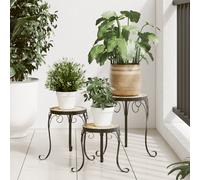 vidaXL Plant Stands 3 pcs Terracotta and White Ceramic