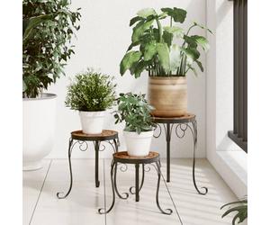 vidaXL Plant Stands 3 pcs Terracotta Ceramic