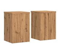 vidaXL 2pcs Oak Handcrafted Engineered Wood Plant Support Flower Holder Pot Holder for Indoor Plants