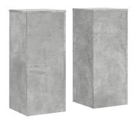vidaXL Plant Stands Set - Concrete Grey Engineered Wood Flower Pots Holder - 30 x 30 x 70 cm - 2 Pack