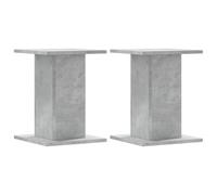 vidaXL Plant Supports 2pcs Concrete Grey Engineered Wood, Flower Stand, Pot Holder, Indoor Plant Support