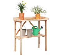 vidaXL Plant Table with Shelf 78x38x82.5 cm Solid Wood Fir