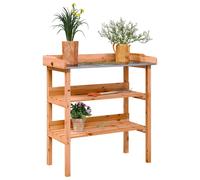vidaXL Plant Table with Shelves Brown 78x38x82.5 cm Solid Wood Fir