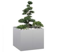 vidaXL Planter 100x100x80 cm Galvanised Steel