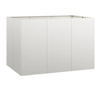 vidaXL Planter 120x80x80 cm Stainless Steel plant pot plant stand raise bed