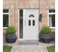 vidaXL Planter 2 pcs Anthracite 75 x 75 x 60 cm Steel