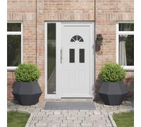 VidaXL Planter 2 Pcs Anthracite 75 X 75 X 60 Cm Steel