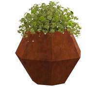 vidaXL Planter 2 pcs Rusty 50 x 50 x 40 cm Weathering Steel, Outdoor Planter, Durable Plant Holder for Garden Decor, Terrace Box, Rectangular Herb, Steel Window Flower Container