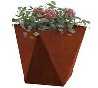 vidaXL Planter 2 pcs Rusty 50 x 50 x 50 cm Weathering Steel