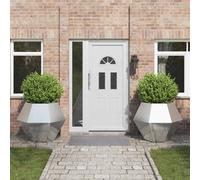 vidaXL Planter 2 pcs Silver 100 x 100 x 80 cm Stainless Steel