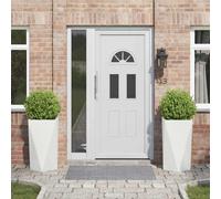 vidaXL Planter 2 pcs White 40 x 40 x 75 cm Steel