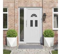 vidaXL Planter 2 pcs White 50 x 50 x 50 cm Steel