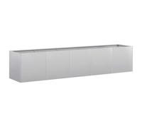 vidaXL Planter 200x40x40 cm Galvanised Steel | Made from galvanised steel, it's built to last, Roomy dimensions for all sorts of plant layouts,