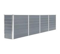 vidaXL Raised Garden Bed 320x40x77 cm Galvanised Steel Grey