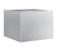 vidaXL planter 40x40x30 cm - raised bed silver square flower box - Galvanised steel outdoor plant pot stand for garden patio balcony decor