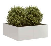 (stainless steel, 80 x 80 x 30 cm) vidaXL Planter Outdoor Flower Pot Garden Raised Bed Patio Plant Pot Steel