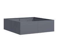 vidaXL Planter Anthracite 100x100x30 cm Steel | Made from tough steel that lasts, Smooth matte finish gives it a trendy vibe, Comes with internal brackets for added support
