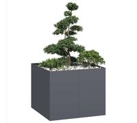 Planter Anthracite 100x100x80cm Cold-Rolled Steel Raised Garden Bed Deep Planter