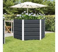 vidaXL Planter Anthracite 129 x 129 x75 cm Steel