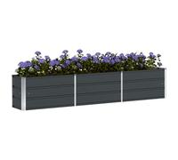vidaXL Planter Anthracite 240 x 40 x 45 cm Steel, Garden and Terrace, Modern, Durable, Eco-Friendly Materials for Outdoor Furniture and Dcor, Stylish and Functional Design