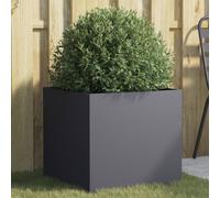 vidaXL Steel Planter - Rectangular Anthracite Garden/Patio Box, Cold-Rolled, Durable, Easy Assembly, 49x47x46 cm