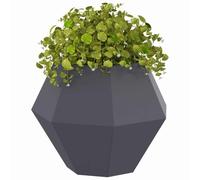 vidaXL Planter Anthracite 50 x 50 x 40 cm Steel, Outdoor Planter, Durable Plant Holder for Garden Decor, Terrace Box, Rectangular Herb, Steel Window Flower Container