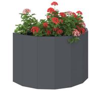 vidaXL Planter Anthracite 60 x 30 x 35 cm Steel, Garden and Terrace, Durable Outdoor Planter, Decorative Container, Steel Holder, Greenhouse Pot, Floral Box, Yard Accent