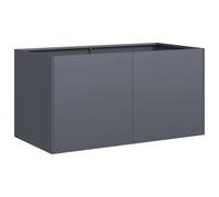 vidaXL Anthracite Cold-rolled Steel Planter 80x40x40 cm - Outdoor Flower Bed
