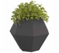 vidaXL Planter Black 100 x 100 x 80 cm Steel, Outdoor Planter, Durable Plant Holder for Garden Decor, Terrace Box, Rectangular Herb, Steel Window Flower Container