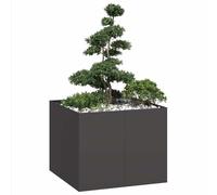 vidaXL Planter Black 100x100x80 cm Steel