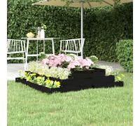 vidaXL Planter Black 110x110x27 cm Solid Wood Pine UK NEW