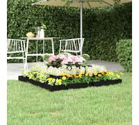 vidaXL Planter Black 110x110x27cm Solid Pine, Black