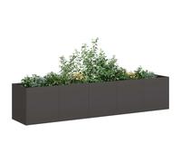 vidaXL Planter Black 200x40x40 cm Cold-rolled Steel