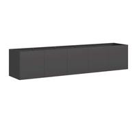 vidaXL Planter Black 200x40x40 cm Cold-rolled Steel plant pot plant stand