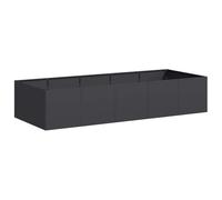 vidaXL Planter Black 200x80x40 cm Steel, plant pot, plant stand, raise bed, planter stand, plant tray, garden planter, outdoor planter, flower box