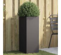 (black, 32 x 27.5 x 75 cm/ 1 pcs) vidaXL Planter Raised Garden Bed Plant Pot Flower Pot Grey Weathering Steel