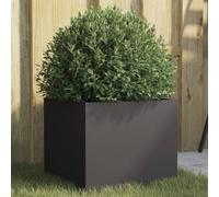 vidaXL Planter Patio Flower Pot Garden Raised Bed Outdoor Planter Black Steel
