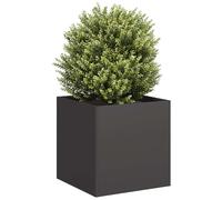 vidaXL Planter Black 40x40x40 cm Cold-rolled Steel