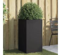 vidaXL Planter Black 42x38x75 cm Cold-rolled Steel, Black