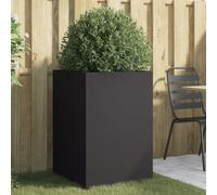 Planter Raised Garden Bed Plant Pot Flower Pot Grey Weathering Steel vidaXL