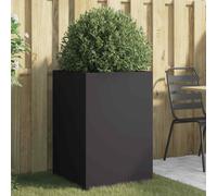 (black, 52 x 48 x 75 cm/ 1 pcs) vidaXL Planter Raised Garden Bed Plant Pot Flower Pot Grey Weathering Steel