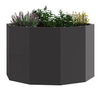 vidaXL Planter Black 60 x 60 x 35 cm Steel