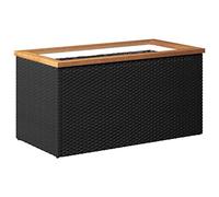 vidaXL Planter Black 80x40x40 cm Poly Rattan