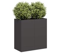 vidaXL Planter Black 80x40x80 cm Cold-rolled Steel