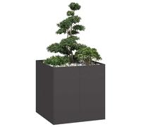 vidaXL Planter Black 80x80x80 cm Steel