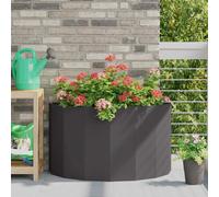 vidaXL Planter Black 90 x 45 x 50 cm Steel