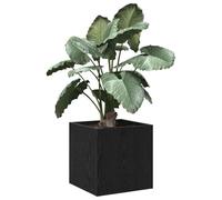 vidaXL Planter Box Black oak 40 x 40 x 40 cm Engineered wood, Modern Planter Box, Durable Indoor Gardening Container, Stylish Living Room Decor, Square Design for Home Plant Display
